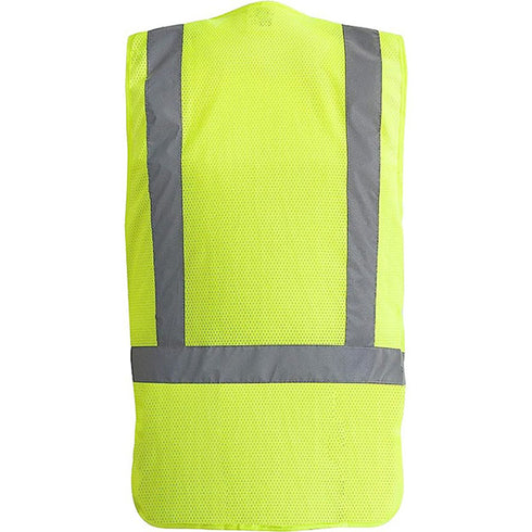 Class 2 Polyester Reflective Adjustable Safety Vest | Safety yellow